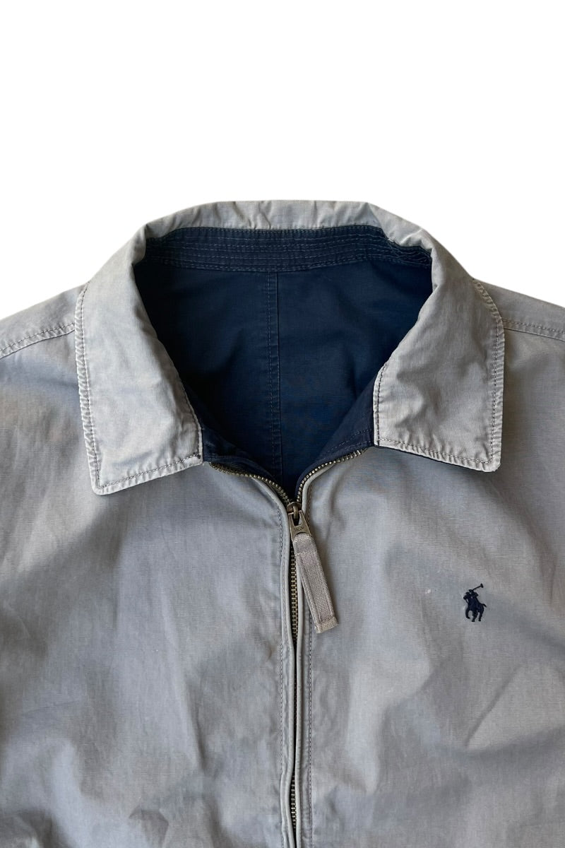 REVERSIBLE ZIP UP JACKET / NAVY / GRAY [SIZE: M USED]