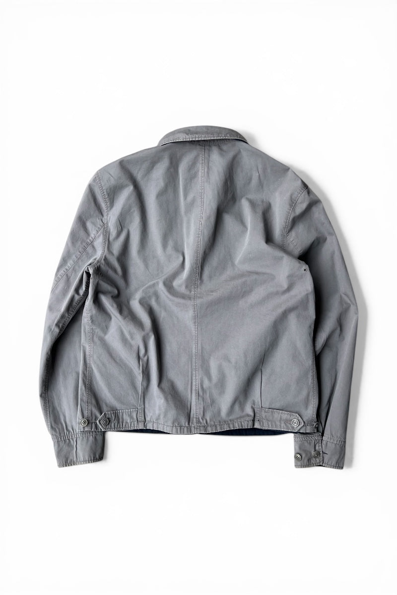 REVERSIBLE ZIP UP JACKET / NAVY / GRAY [SIZE: M USED]