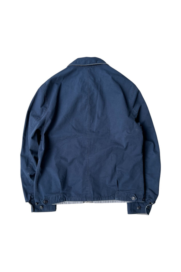 REVERSIBLE ZIP UP JACKET / NAVY / GRAY [SIZE: M USED]