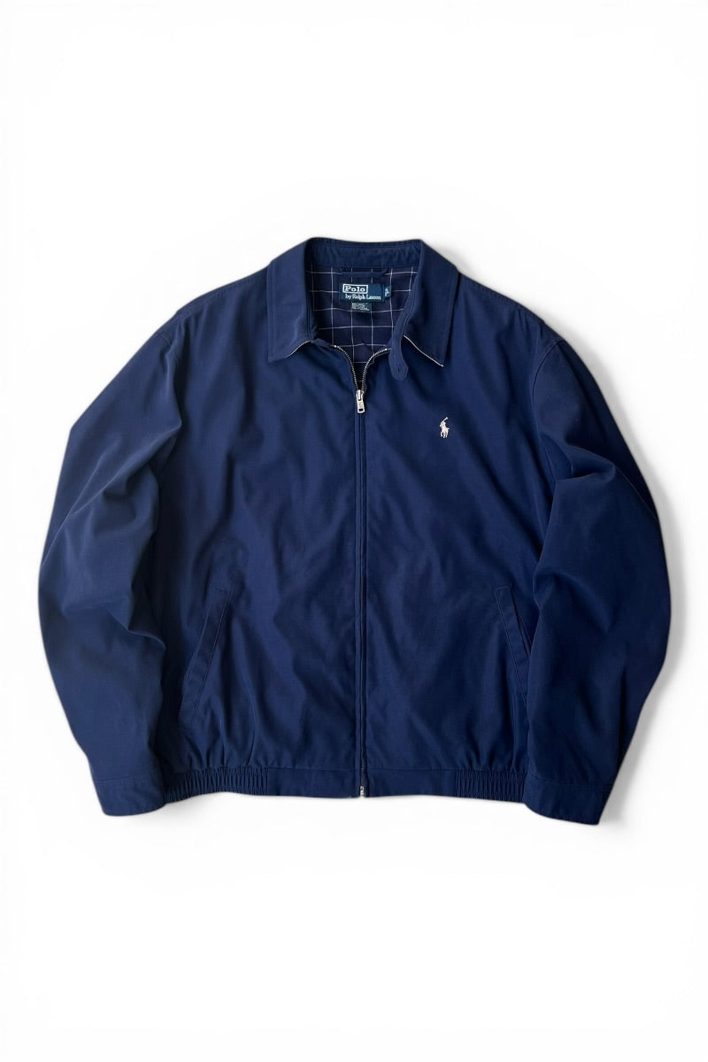 90'S ZIP UP JACKET / NAVY [SIZE: L USED]
