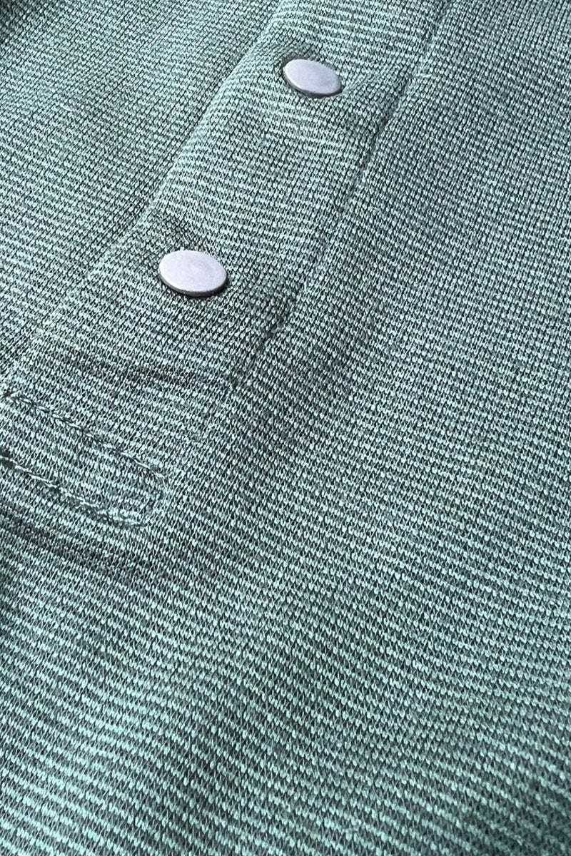 MADE IN USA 97'S CAPILENE L/S HENLEY-NECK BASE LAYER / GREEN [SIZE: L USED]