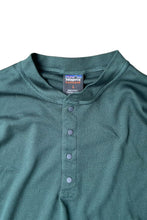 画像をギャラリービューアに読み込む, MADE IN USA 97'S CAPILENE L/S HENLEY-NECK BASE LAYER / GREEN [SIZE: L USED]
