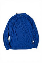 画像をギャラリービューアに読み込む, MADE IN USA 92'S CAPILENE L/S HENLEY-NECK BASE LAYER / BLUE [SIZE: XS USED]
