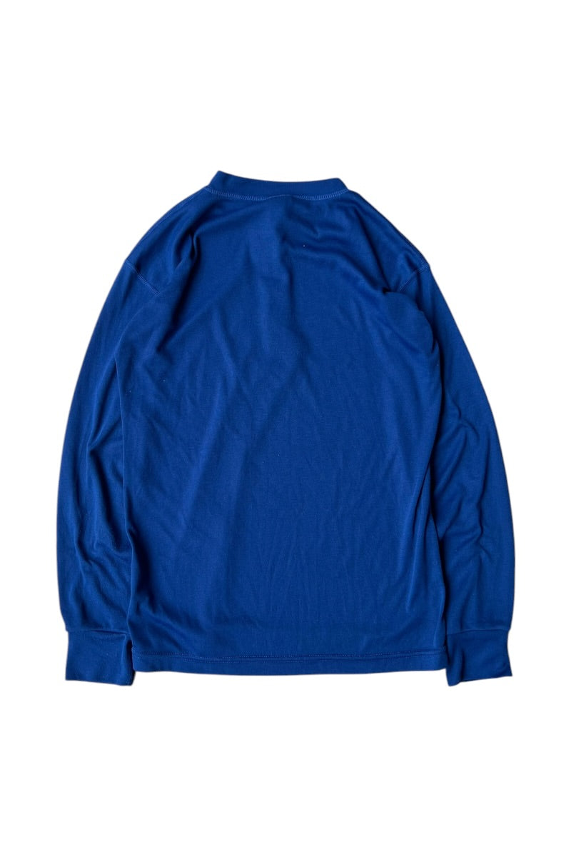 MADE IN USA 92'S CAPILENE L/S HENLEY-NECK BASE LAYER / BLUE [SIZE: XS USED]