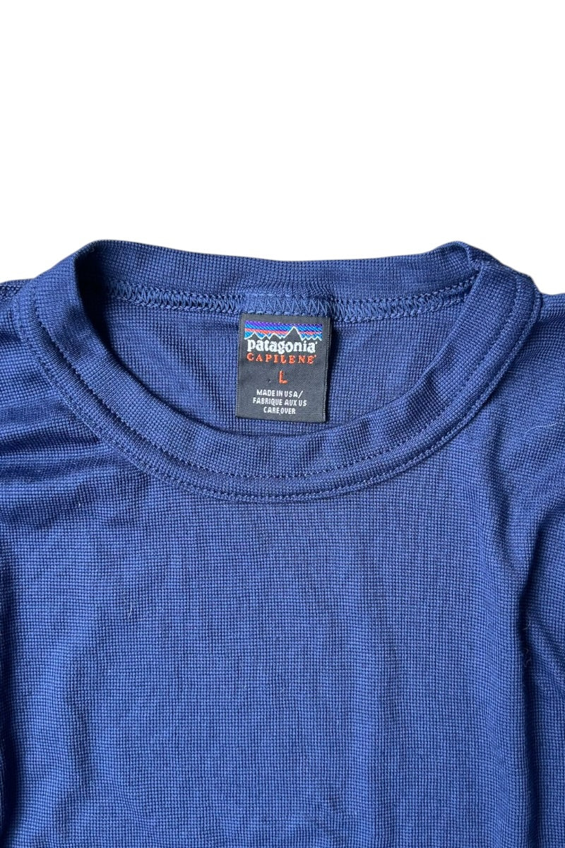MADE IN USA 99'S L/S CAPILENE T-SHIRT / NAVY [SIZE: L USED]