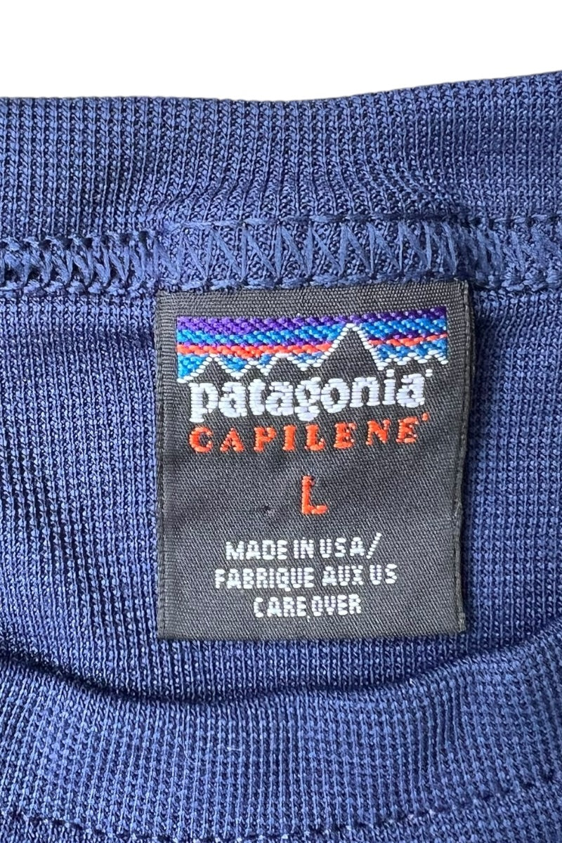 MADE IN USA 99'S L/S CAPILENE T-SHIRT / NAVY [SIZE: L USED]