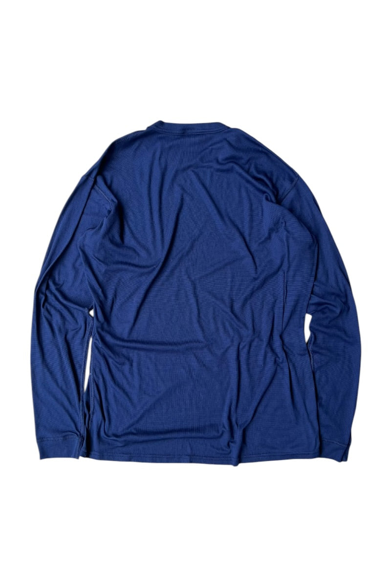 MADE IN USA 99'S L/S CAPILENE T-SHIRT / NAVY [SIZE: L USED]