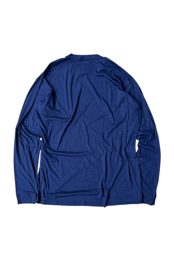 MADE IN USA 99'S L/S CAPILENE T-SHIRT / NAVY [SIZE: L USED]