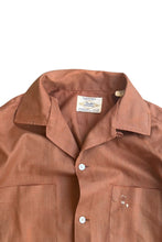 画像をギャラリービューアに読み込む, MADE IN USA 60'S L/S OPEN COLLER SHIRT / BROWN [SIZE: 32 USED]
