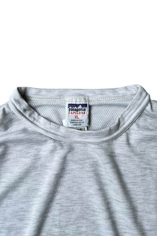 MADE IN USA 00s CAPILENE L/S BASE LAYER / GRAY [SIZE: XL USED]