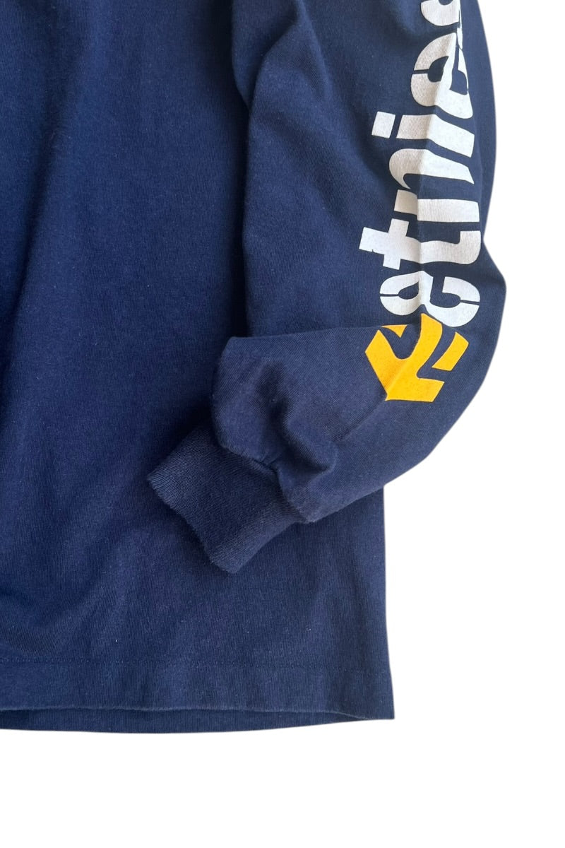 MADE IN USA 90'S SKATEBOARDING L/S T-SHIRT / NAVY [SIZE: M USED]