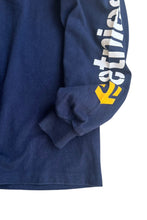 画像をギャラリービューアに読み込む, MADE IN USA 90'S SKATEBOARDING L/S T-SHIRT / NAVY  [SIZE: M USED]
