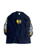 画像をギャラリービューアに読み込む, MADE IN USA 90'S SKATEBOARDING L/S T-SHIRT / NAVY  [SIZE: M USED]
