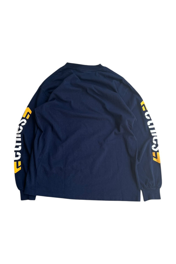 MADE IN USA 90'S SKATEBOARDING L/S T-SHIRT / NAVY [SIZE: M USED]