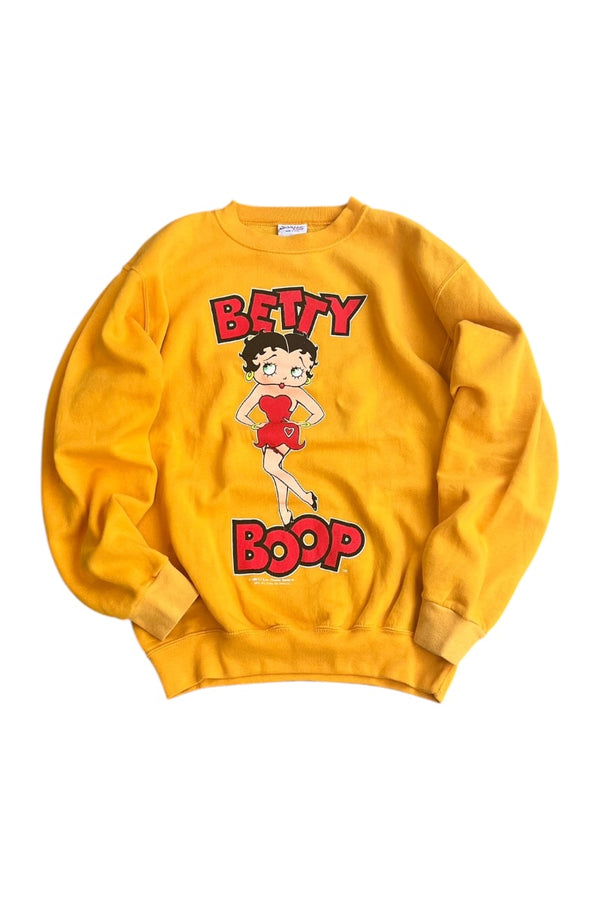MADE IN USA 88'S BETTY SWEATSHIRT / YELLOW [SIZE: M USED]