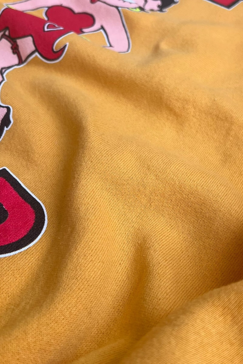 MADE IN USA 88'S BETTY SWEATSHIRT / YELLOW [SIZE: M USED]