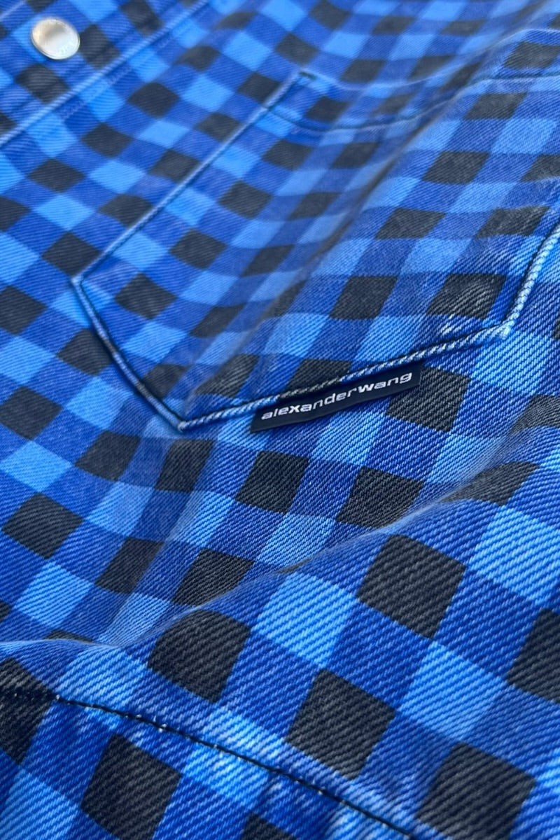 CHECK DENIM COVERALL / CHECK [SIZE: M USED]