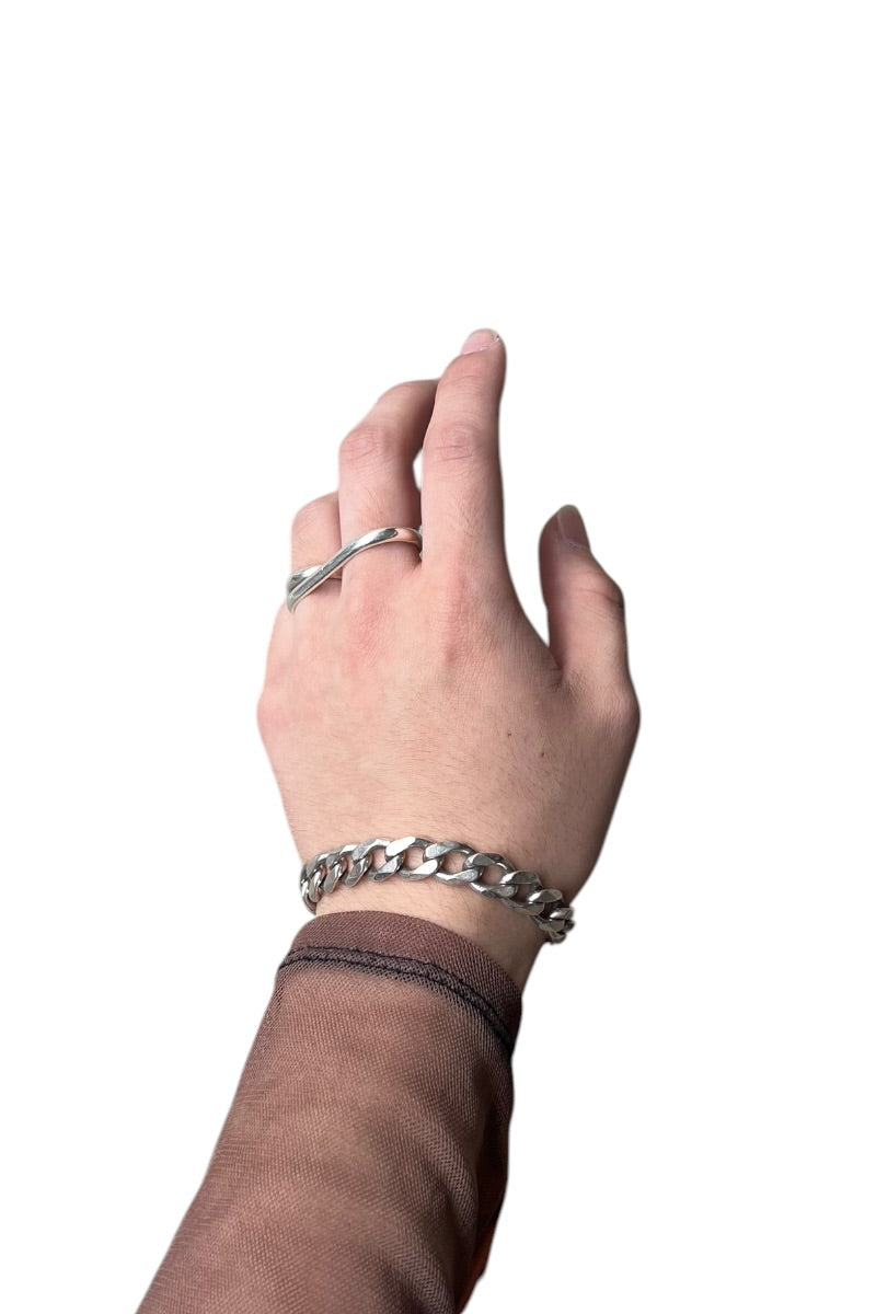 MADE IN ITALY 925 SILVER CHAIN BRACELET / SILVER [SIZE: ONE SIZE USED]