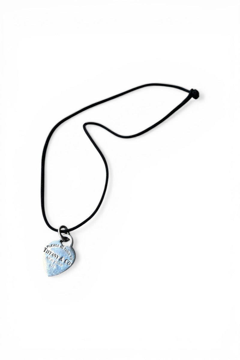 925 SILVER RETURN TO TIFFANY PLATE NECKLACE / SILVER [SIZE: ONE SIZE USED]
