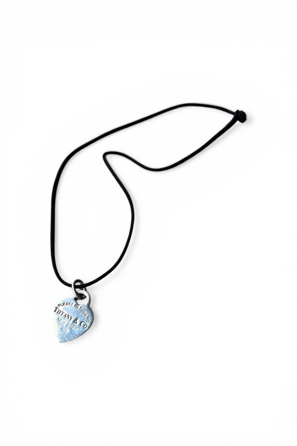 925 SILVER RETURN TO TIFFANY PLATE NECKLACE / SILVER [SIZE: ONE SIZE USED]