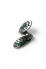 画像をギャラリービューアに読み込む, 925 SILVER TIP INLAY RING W/TURQUOIS / SILVER  [SIZE: 6号相当 USED]
