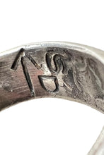 画像をギャラリービューアに読み込む, 925 SILVER TIP INLAY RING W/TURQUOIS / SILVER  [SIZE: 6号相当 USED]
