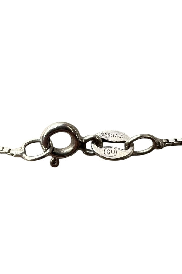 MADE IN ITALY 925 SILVER VENETIAN LINK NECKLACE / SILVER [SIZE: ONE SIZE USED]