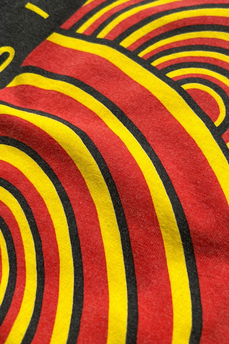 MADE IN MEXICO Y2K EARLY 00'S LIQUID LIQUID BAND PRINT T-SHIRT / WHITE [SIZE: L USED]