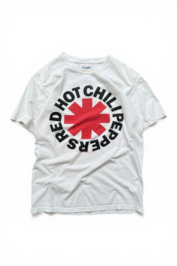Y2K 06'S RED HOT CHILI PEPPERS BAND T-SHIRT / WHITE [SIZE: S USED]