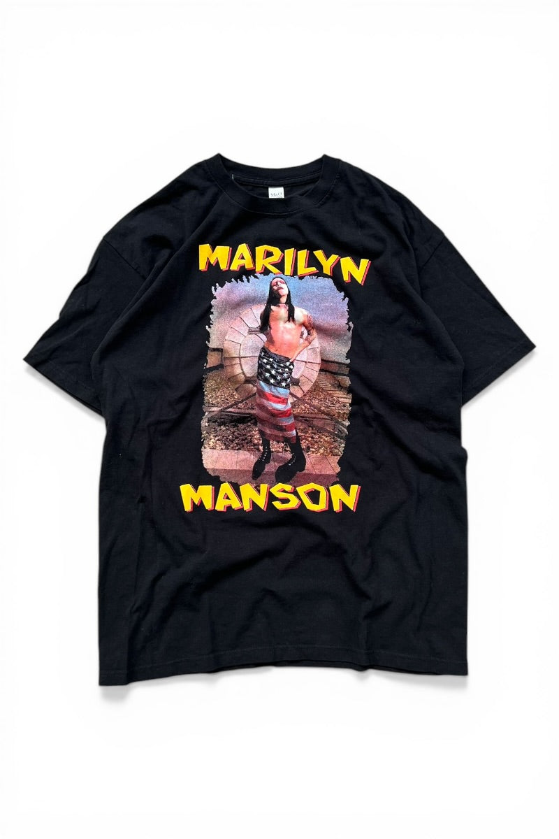 Y2K EARLY 00'S MARILYN MANSON MUSIC T-SHIRT / BLACK [SIZE: L USED]