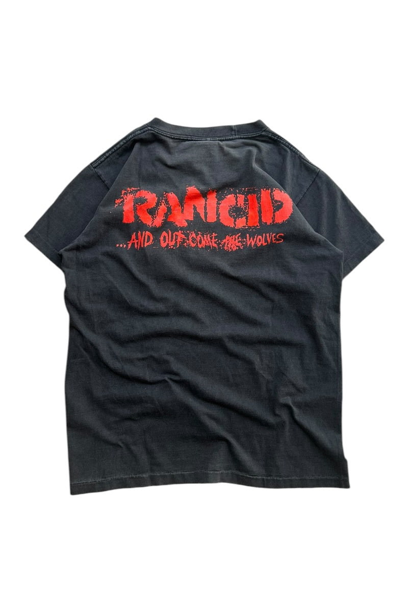Y2K EARLY 00'S RANCID BAND T-SHIRT / BLACK [SIZE: S USED]