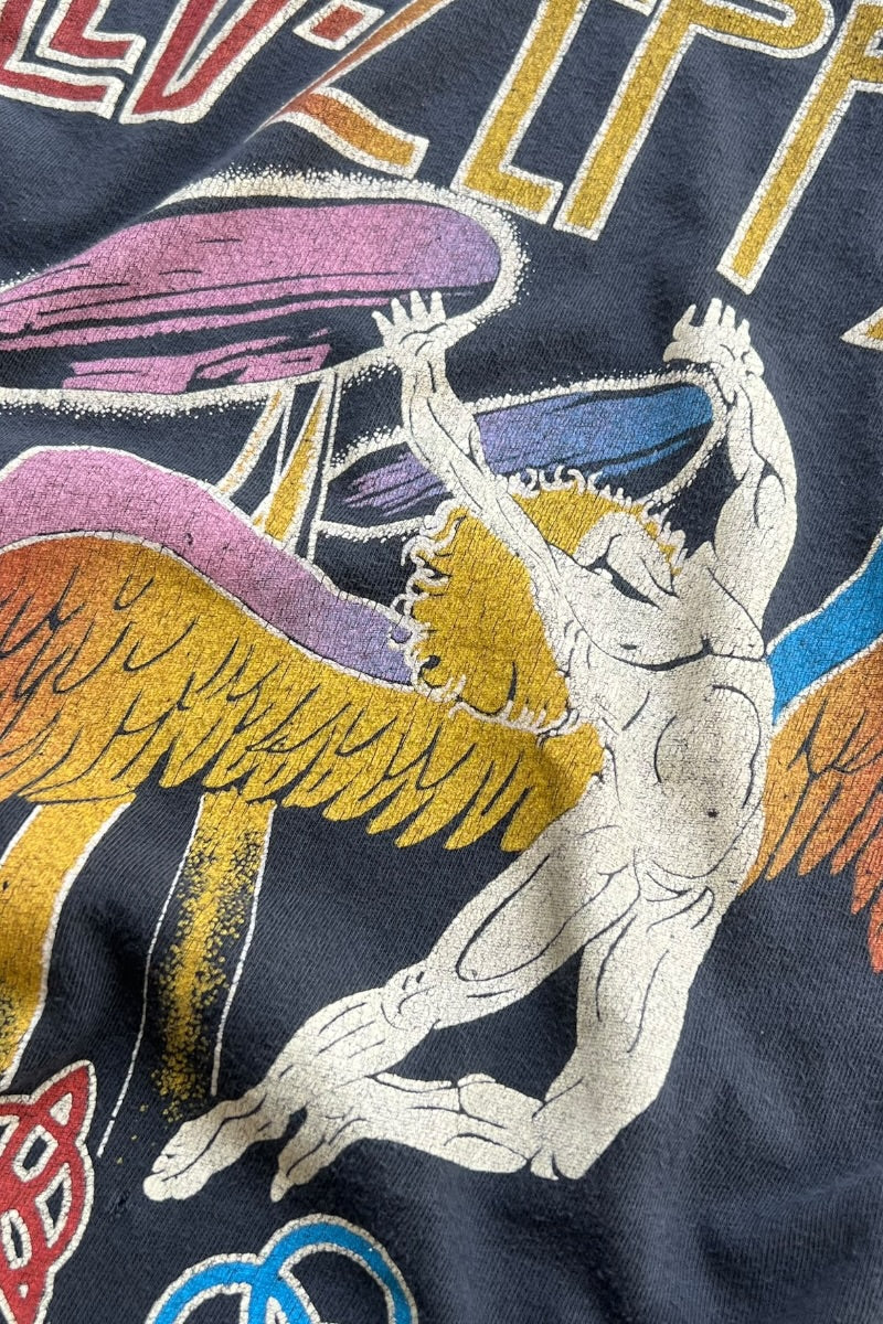 80'S LED ZEPPELIN BAND TEE SHIRT / BLACK [SIZE: M USED]