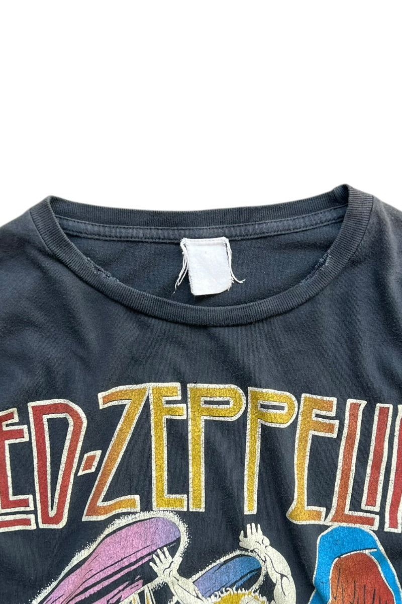 80'S LED ZEPPELIN BAND TEE SHIRT / BLACK [SIZE: M USED]