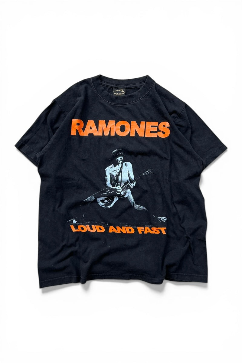 90s-00s Early Y2K RAMONES LOUD AND FAST BAND T-SHIRT / BLACK [SIZE: M USED]