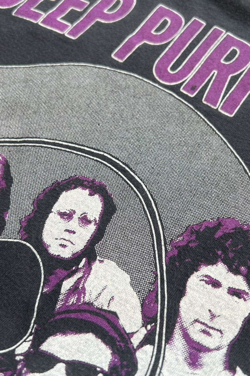 MADE IN UK 80S DEEP PURPLE BAND T-SHIRT / BLACK [SIZE: L USED]