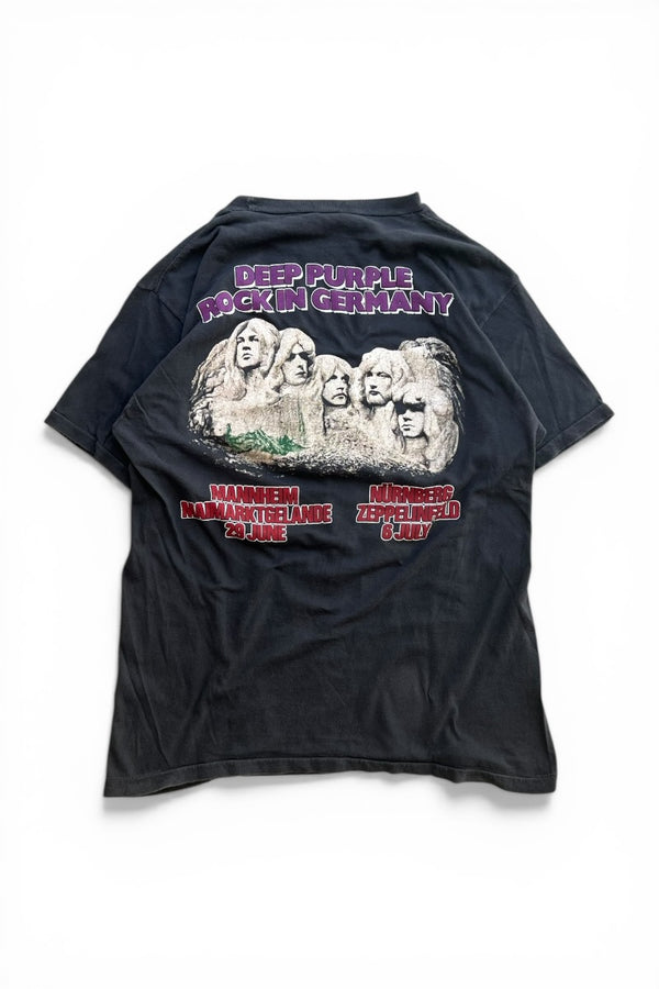MADE IN UK 80S DEEP PURPLE BAND T-SHIRT / BLACK [SIZE: L USED]