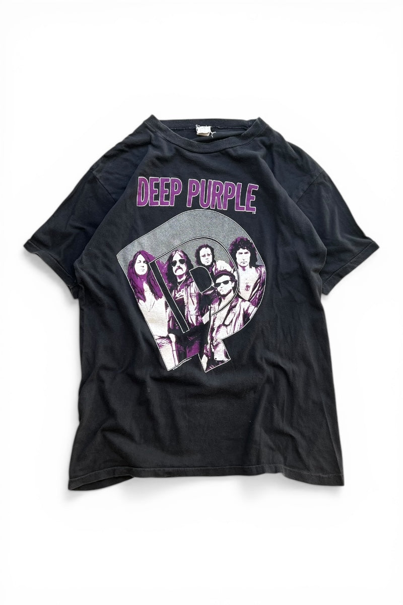 MADE IN UK 80S DEEP PURPLE BAND T-SHIRT / BLACK [SIZE: L USED]