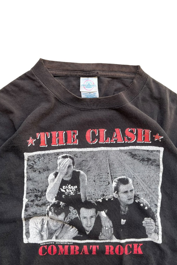MADE IN USA Y2K 02'S THE CLASH COMBAT ROCK BAND T-SHIRT / BLACK [SIZE: M USED]