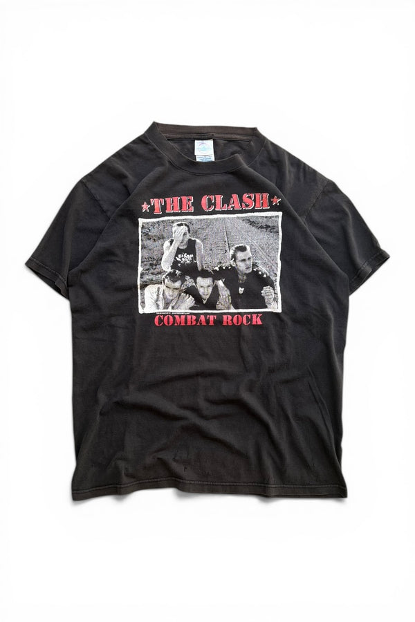 MADE IN USA Y2K 02'S THE CLASH COMBAT ROCK BAND T-SHIRT / BLACK [SIZE: M USED]