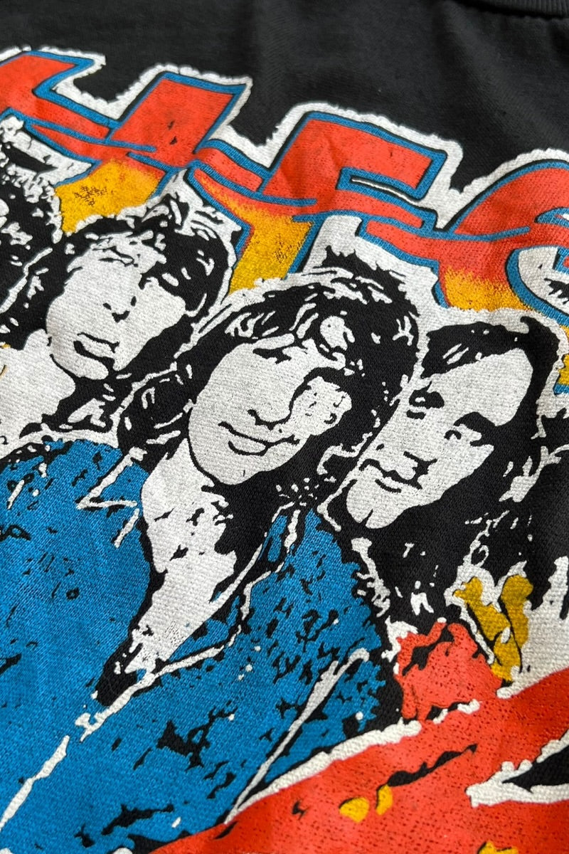 90'S UFO WILD WILLING AND INNOCENT PAKISTAN COTTON BAND T-SHIRT / BLACK [SIZE: M USED]