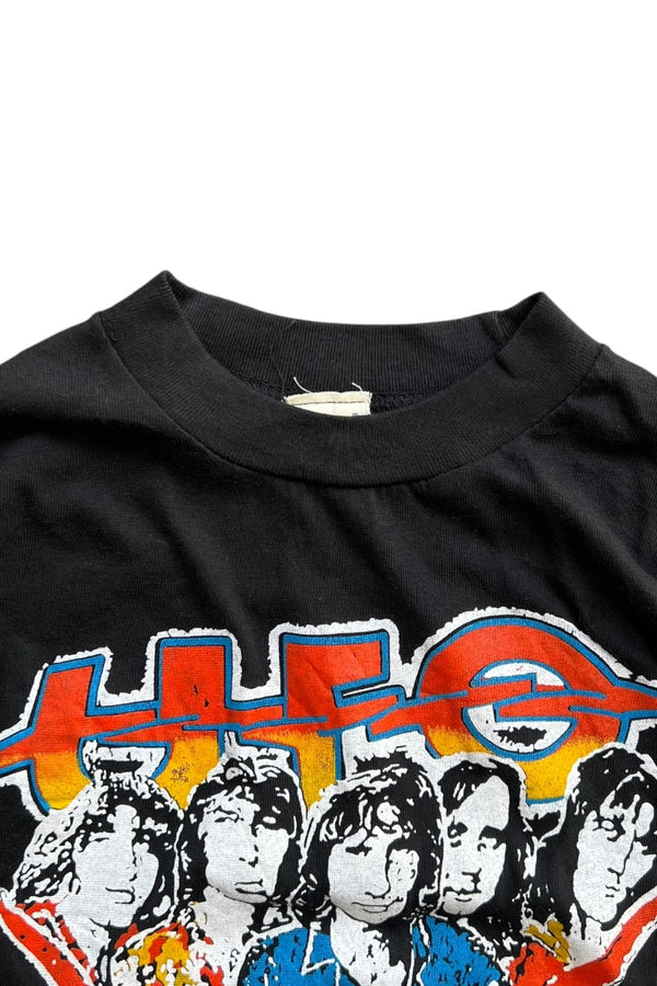 90'S UFO WILD WILLING AND INNOCENT PAKISTAN COTTON BAND T-SHIRT / BLACK [SIZE: M USED]