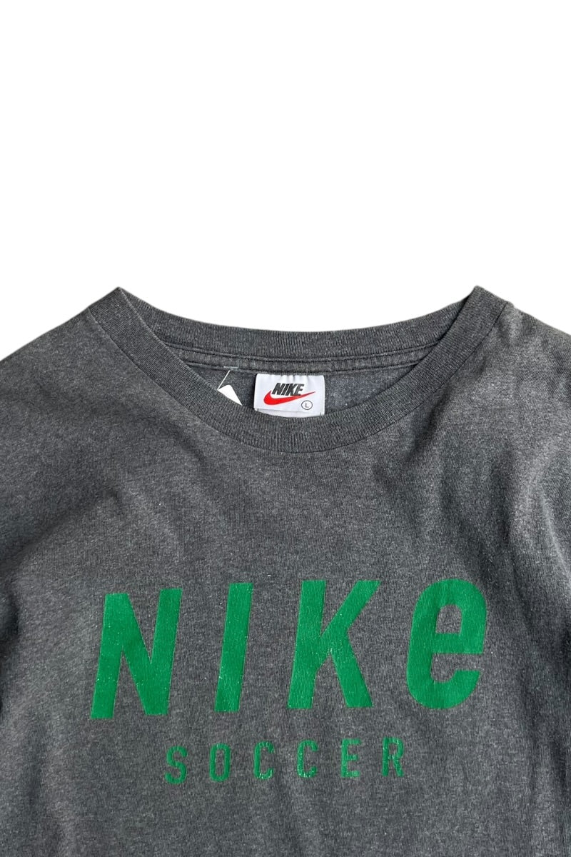 MADE IN USA 90'S PRINT T-SHIRT / GRAY [SIZE: L USED]