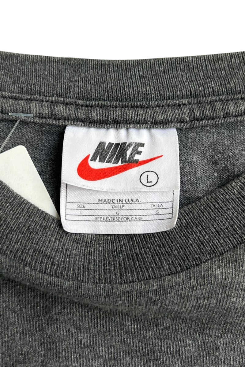 MADE IN USA 90'S PRINT T-SHIRT / GRAY [SIZE: L USED]