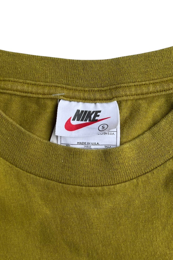 MADE IN USA 90'S LOGO T-SHIRT / OLIVE [SIZE: S USED]