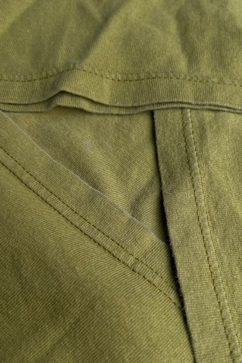 MADE IN USA 90'S LOGO T-SHIRT / OLIVE [SIZE: S USED]