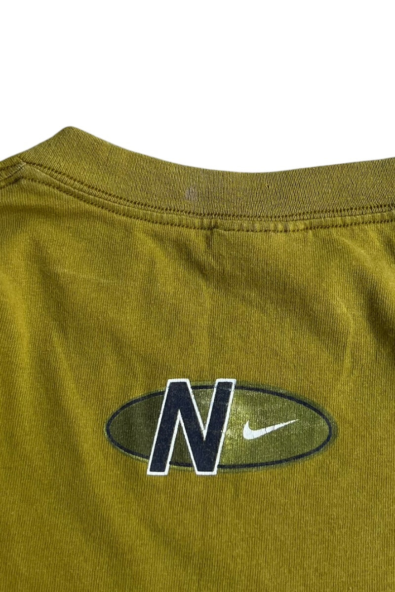 MADE IN USA 90'S LOGO T-SHIRT / OLIVE [SIZE: S USED]