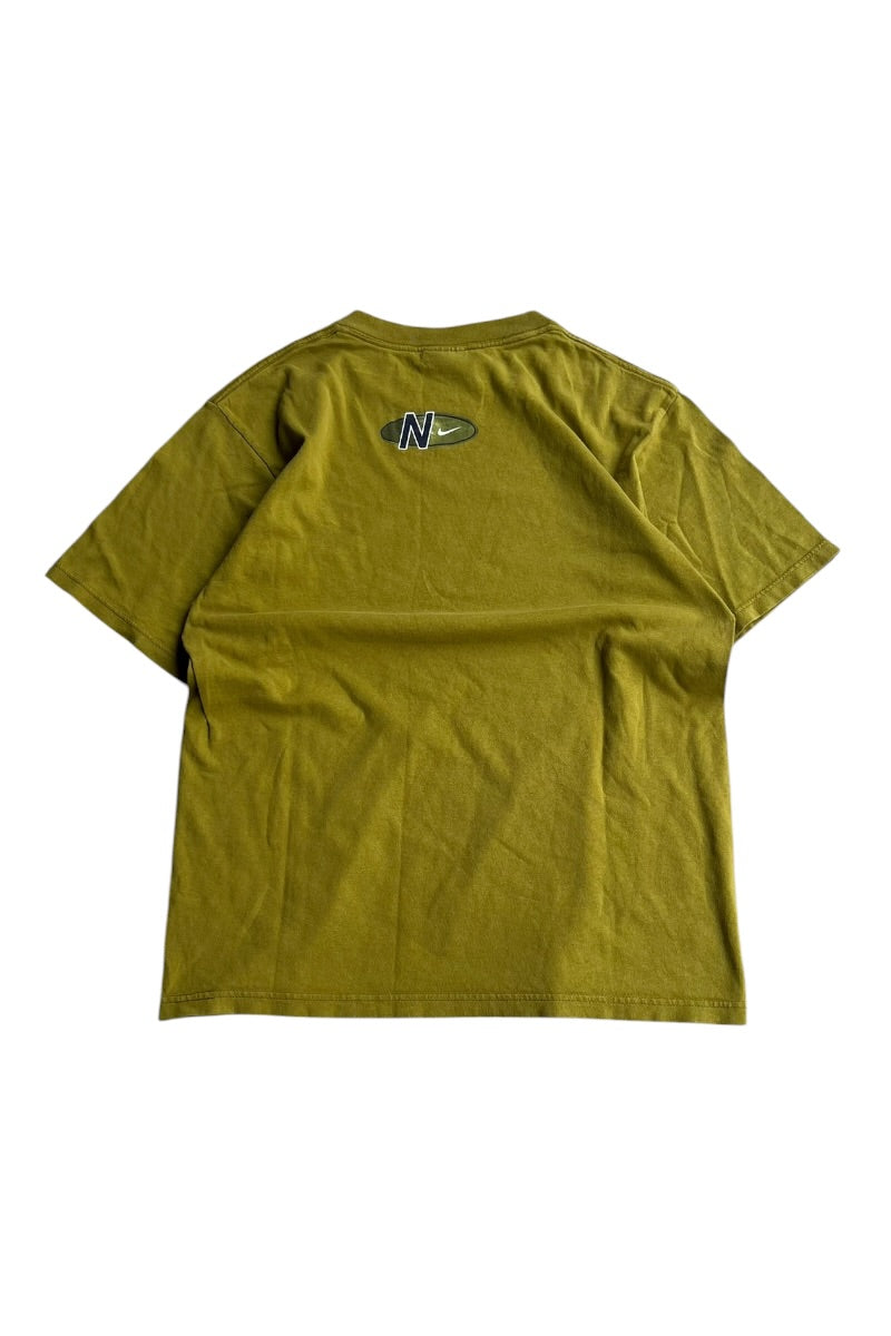 MADE IN USA 90'S LOGO T-SHIRT / OLIVE [SIZE: S USED]