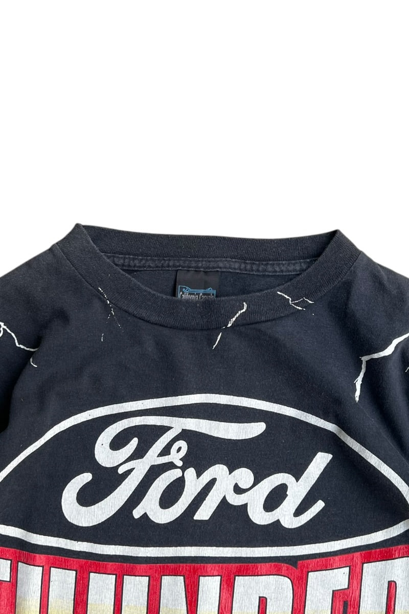 MADE IN USA 90'S FORD THUNDER ADVERTISING T-SHIRT / BLACK [SIZE: L USED]