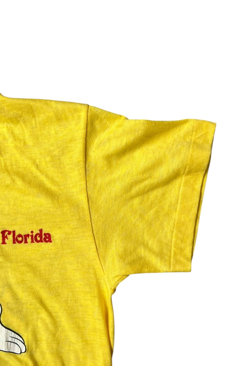 MADE IN USA 80'S MICKEY T-SHIRT / YELLOW [SIZE: S USED]