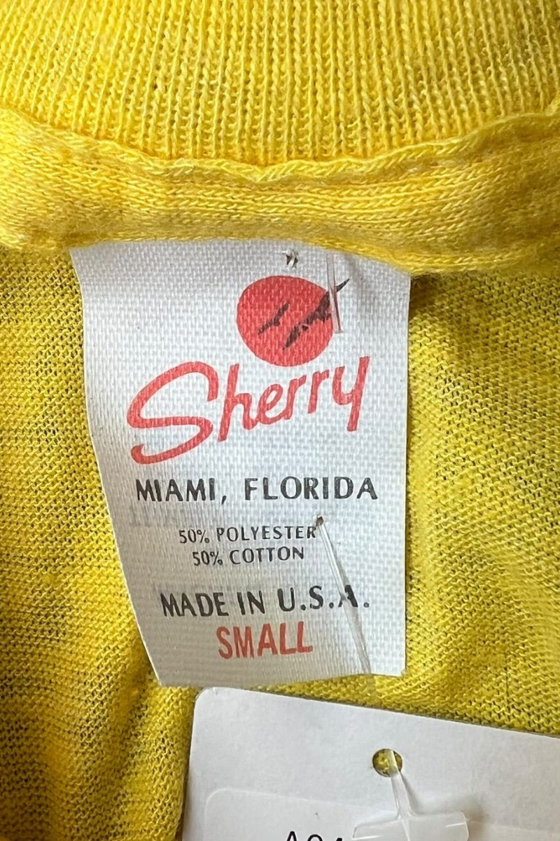 MADE IN USA 80'S MICKEY T-SHIRT / YELLOW [SIZE: S USED]